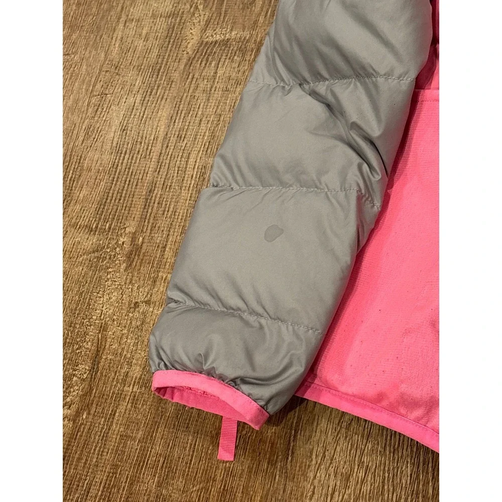 The North Face Down 550 girls gray pink jacket L 14